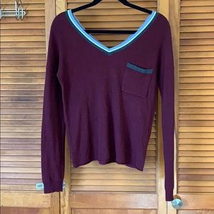 Hippie Rose Maroon Sweater Long Sleeve Small